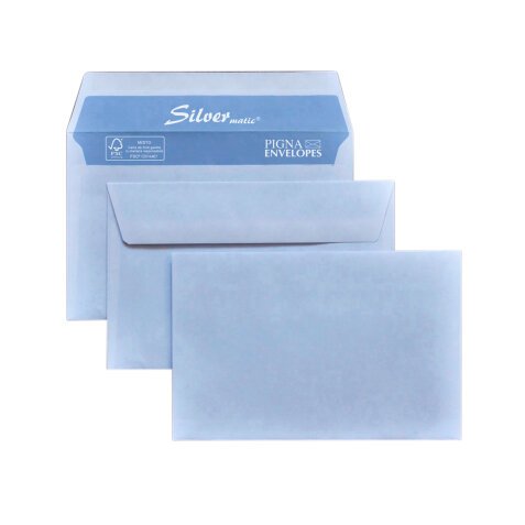 Buste con taglio a patella quadro Pigna C6 70 g/m² bianco senza finestra 500 unità