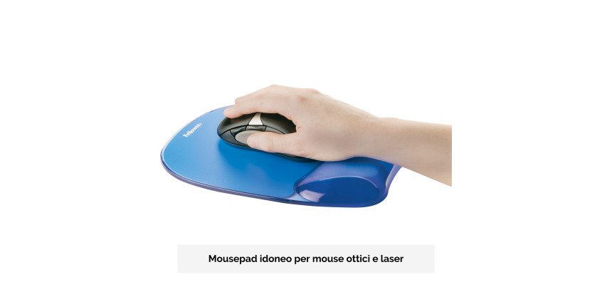 Fellowes Crystal Gel Mouse Pad Blue
