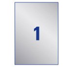AVERY Zweckform L6013-20 Heavy Duty Waterproof Labels 210 x 297 mm Rectangular Silver 20 Sheets of 1 Labels