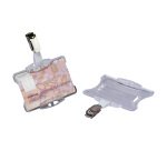 Durable Portabadge Con Clip Per 1 Tessera 54X87 Mm Trasparente 25 Unità