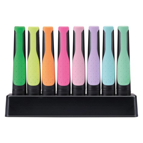 STABILO GREEN BOSS Highlighter Extra Broad Chisel 2-5 mm Refillable Pack of 8