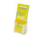 Portadepliant a scomparto unico Single 1/3 A4 trasparente acrilico 11,3 x 8 x 20,7 cm
