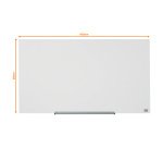 Lavagna magnetica in vetro Nobo bianca 100 x 56 cm