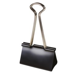 Paper Clip Holder Spring Lion 25 mm Black 12 units