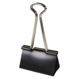 Paper Clip Holder Spring Lion 25 mm Black 12 units
