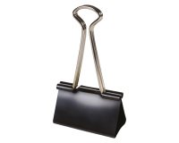 Paper Clip Holder Spring Lion 25 mm Black 12 units