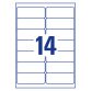 Avery LR7163-100 Recycled Address Labels 99.1 x 38.1 mm 100 Sheets of 14 Labels