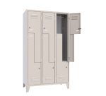 Armadio spogliatoio 6 Scompartimenti ante grigio 1.020 x 500 x 1.800 mm