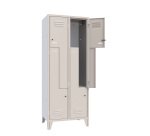 Armadio spogliatoio 4 Scompartimenti ante grigio 690 x 500 x 1.800 mm