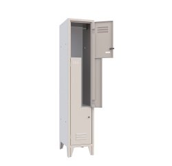 Armadio spogliatoio 2 Scompartimenti ante grigio 360 x 500 x 1.800 mm