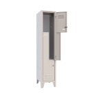 Armadio spogliatoio 2 Scompartimenti ante grigio 360 x 500 x 1.800 mm