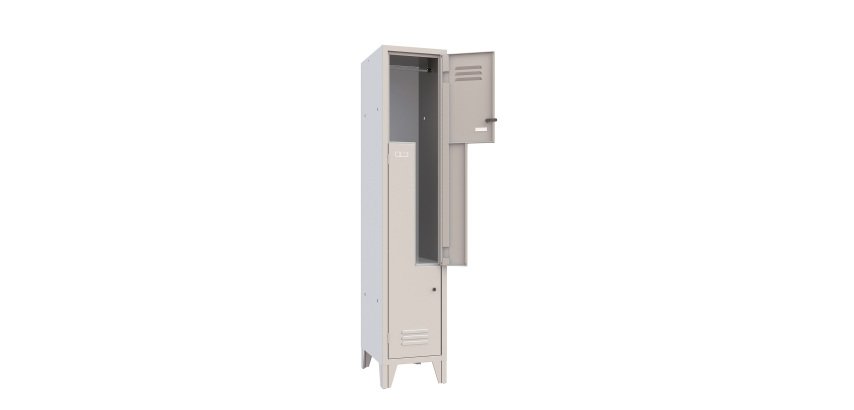 Armadio spogliatoio 2 Scompartimenti ante grigio 360 x 500 x 1.800 mm