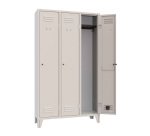 Armadio spogliatoio Metallico 3 Scompartimenti ante grigio 1.020 x 330 x 1.800 mm