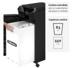 Distruggidocumenti Fellowes Automax 550C, taglio a frammento, 550 fogli, nero