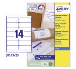Avery J8163-25 Address Labels Self Adhesive 99.1 x 38.1 mm White 25 Sheets of 14 Labels
