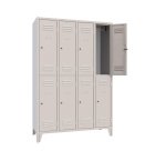 Armadio spogliatoio 8 Scompartimenti ante grigio 1.200 x 500 x 1.800 mm