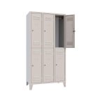 Armadio spogliatoio 6 Scompartimenti ante grigio 907 x 500 x 1.800 mm