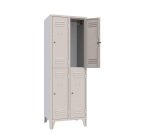 Armadio spogliatoio 4 Scompartimenti ante grigio 615 x 500 x 1.800 mm