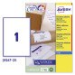 Avery Inkjet Labels J8167-25 White 25 labels per pack