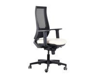 Sedia Era Tendence T-400 Mix con schienale in rete e sedile color crema Aurea Mood Italian Sedioliti