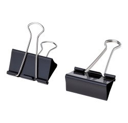 Card holder clips Molho Leone 50 mm Black 12 units