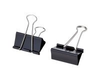 Card holder clips Molho Leone 50 mm Black 12 units