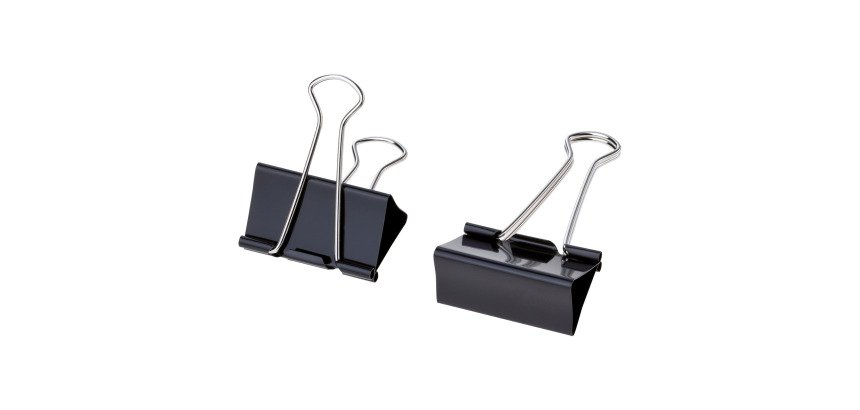 Card holder clips Molho Leone 50 mm Black 12 units