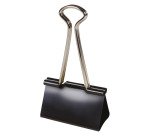 Card holder clips Molho Leone 50 mm Black 12 units