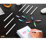 BIC Cristal UP Ballpoint Pen Grip Medium 0.6 mm Black Pack of 20