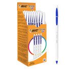 BIC Cristal UP Ballpoint Pen Grip Medium 0.6 mm Black Pack of 20