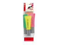STABILO NEON Highlighter Assorted Broad Chisel 2-5 mm Pack of 4