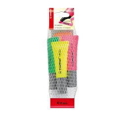 Evidenziatori STABILO Neon a scalpello assortiti 4 pezzi