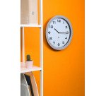 Alba Analog Wall Clock HORISSIMO M 38 x 5.5cm Silver Grey