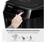 Distruggidocumenti Fellowes Automax 200C, taglio a frammento, 200 fogli, nero