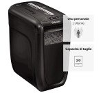 Distruggidocumenti Fellowes 60Cs taglio a frammento livello di sicurezza P3 - 10 fogli - nero