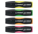 Evidenziatori STABILO BOSS Green Boss chisel assortiti 4 pezzi