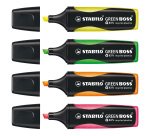 Evidenziatori STABILO BOSS Green Boss chisel assortiti 4 pezzi