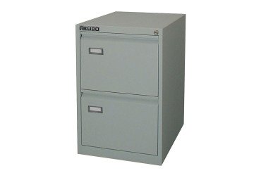 Classificatore monoblocco Kubo in Metallo a 2 Cassetti Colore Grigio, Fornito Montato