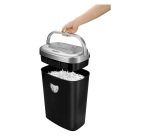 Distruggidocumenti Fellowes 53C, taglio a frammento, 10 fogli, grigio/nero