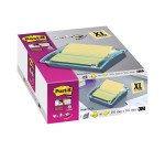 Post-it Z-Notes Millenium Dispenser Black with Super Sticky Lined Z-Notes 101 x 101 mm 90 sheets