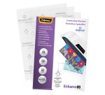 Buste Pouches per plastificazione Fellowes A4 80 micron finitura lucida in conf. da100 pz