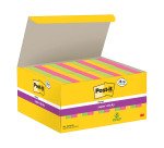 Post-it Super Sticky Assortiti 47,6 x 47,6 mm Confezione convenienza 18+6 unità da 90 fogli
