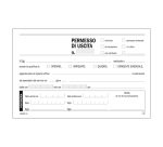 Blocco permessi di uscita Data Ufficio Bianco rigato non perforato 16,8 x 10 cm carta