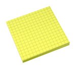 Foglietti riposizionabili stampati Caimi 75 x 75 mm Giallo a quadretti 12 unità