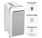 Distruggidocumenti Fellowes LX-221 taglio a microframmento livello di sicurezza P5 - 20 fogli - bianco