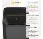Distruggidocumenti Fellowes LX-211 taglio a microframmento livello di sicurezza P5 - 15 fogli - nero