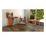 Tavolo Coffebreak l 80 x p 80 x h 72 cm con gambe cilindriche in metallo