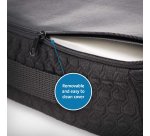 KENSINGTON Cuscino da seduta ergonomico in Memory Foam, Nero
