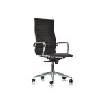 Sedia Star WH FP in rete schienale alto nero struttura cromata