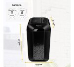 Distruggidocumenti Fellowes LX65 taglio a frammento livello di sicurezza P4 - 10 Fogli - nero